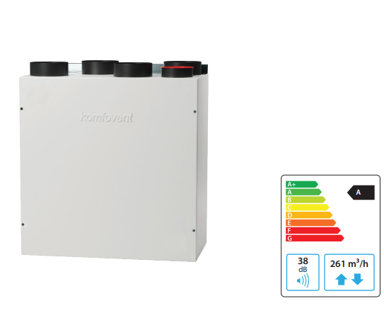 Rotacinis rekuperatorius Komfovent Domekt R 190 V C8 nuotrauka